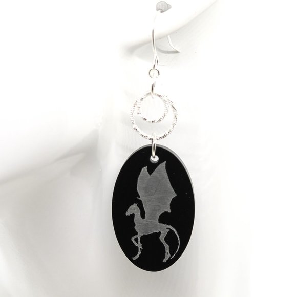 Black Thestral Earrings - Picture 2 of 5